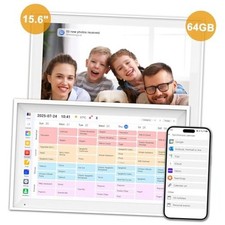 15.6 Inch Digital Calendar Wall Touch Screen Chore Chart, 64GB Electronic