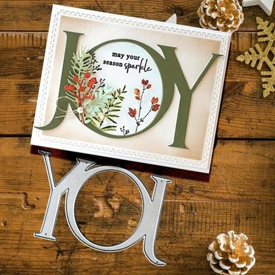 Words Cutting Die Scrapbooking Joy 5.4 x 3.3 Inch Stencils Paper Card