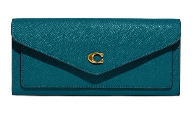 Medium crossgrain leather envelope wallet cheap