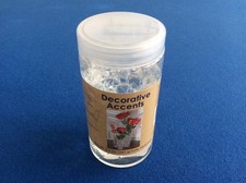 Decorative accents for plants, jars, vases, bowls, etc., clear,  8.5 oz.  New