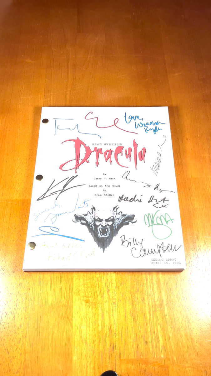 Bram Stoker's Dracula Script Signed- Autograph Reprints- Francis