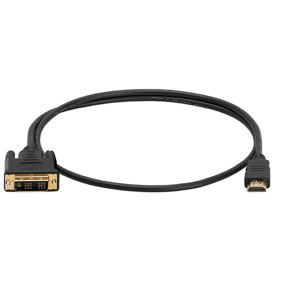 2 Pack 3FT HDMI to DVI Cord DVI-D M to HDMI M Cable Adapter Connector Converter - Image 3 of 4