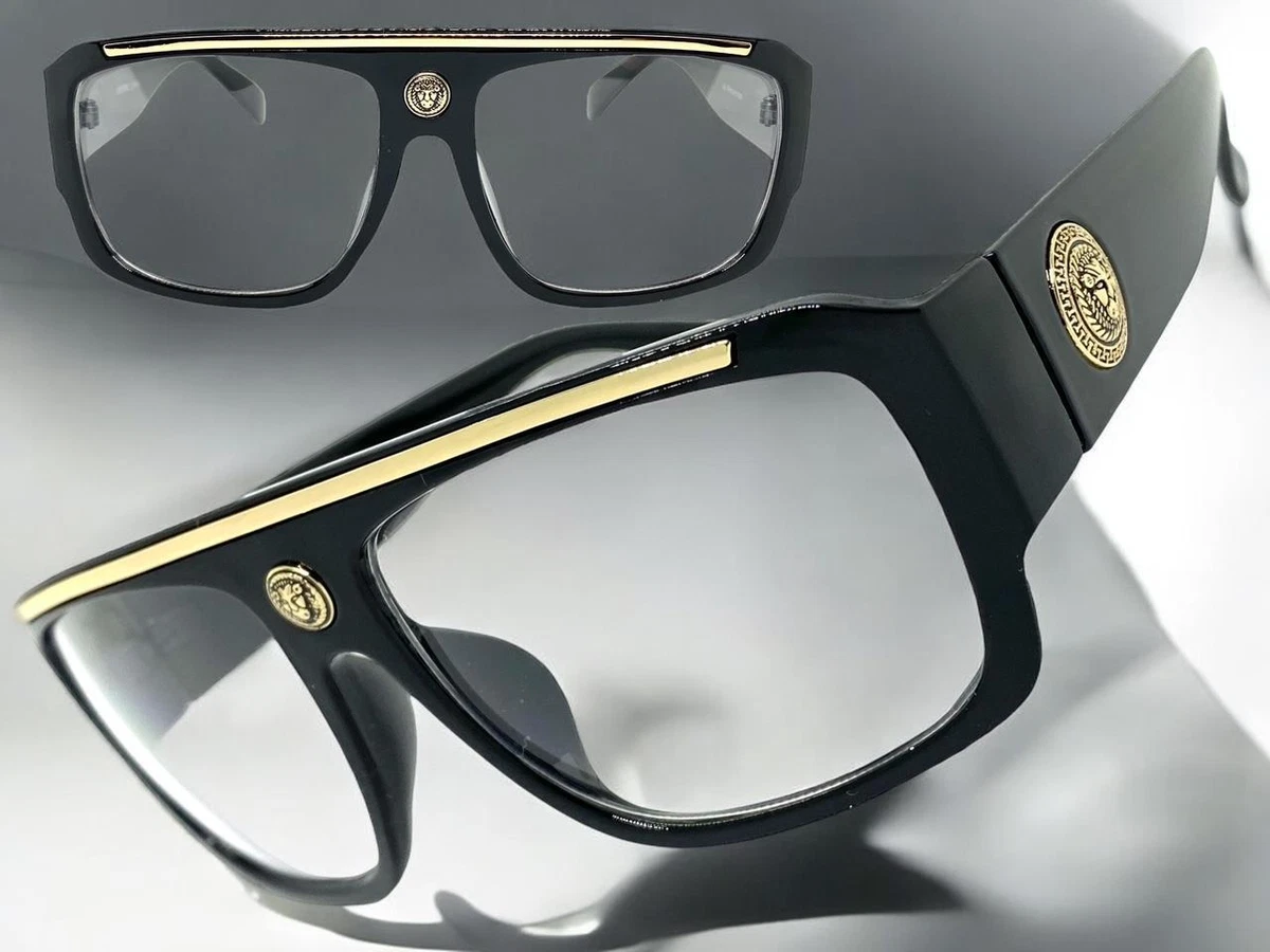 Men Classic Hardcore Hip Hop Rapper Clear Lens EYE GLASSES Big
