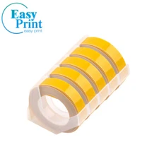 5 Yellow Rolls Label Tape for Dymo 3D Organizer Xpress Pro Label Maker 3/8" x 3m