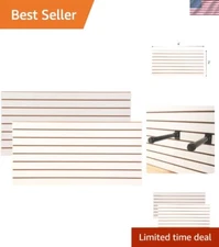 Versatile 24"H x 48"L White Slatwall Panels - Perfect Storage Solution Pack of 2