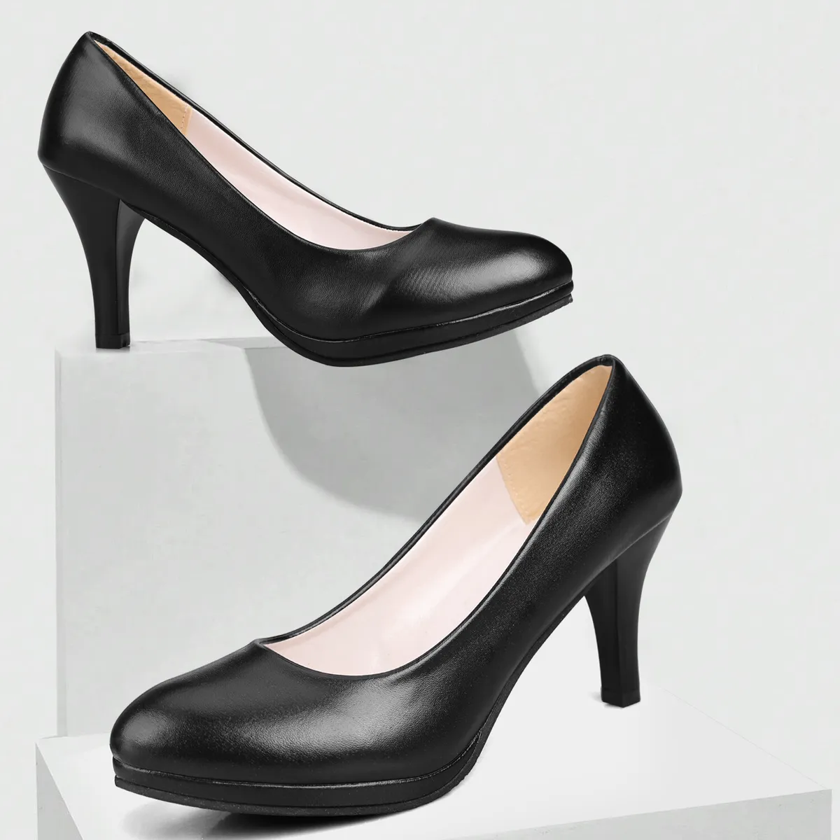 Women's Ankle Strap High Heels Elegant Black Pointed Toe - Temu