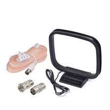 FM/AM Loop Antenna 75Ω DAB Digital Radio T formation Cable Aerial PAL For Stereo