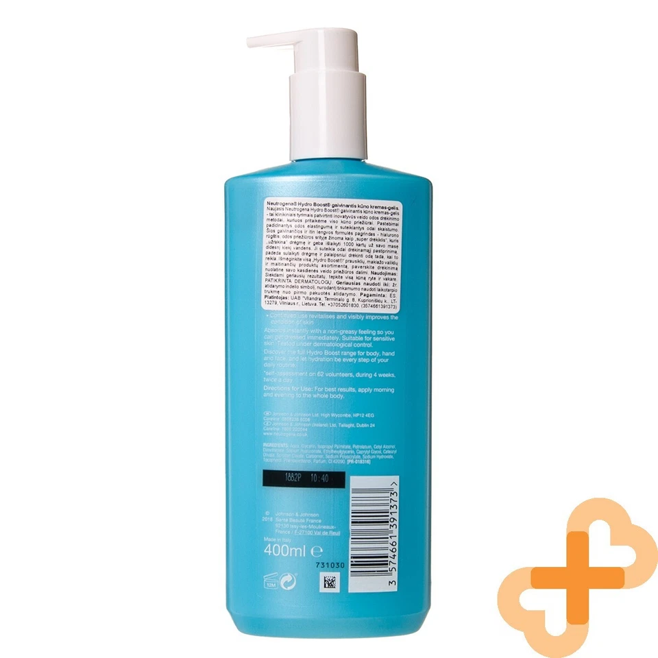 Neutrogena Hydro Boost Erfrischend Körper Creme-Gel, 400 ML Frisch Sensible Haut - Bild 4 von 4