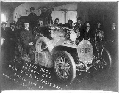Moto Bloc French Car,New York to Paris Race,1908,Louis Vuitton Trunks Bags