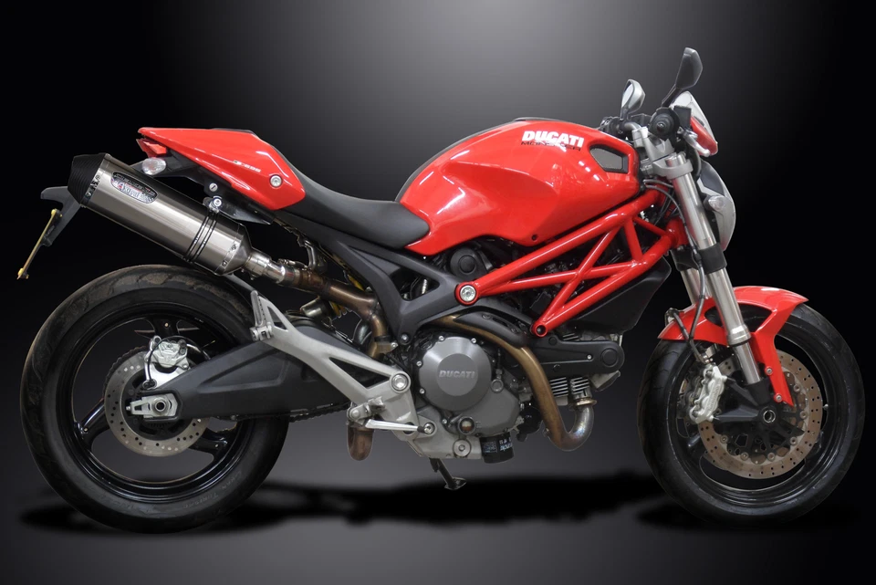 Kit silenciador de escape de acero inoxidable X-Oval de 13,5" Slip On Ducati Monster 696 2008-2014 Foto 4 de 4