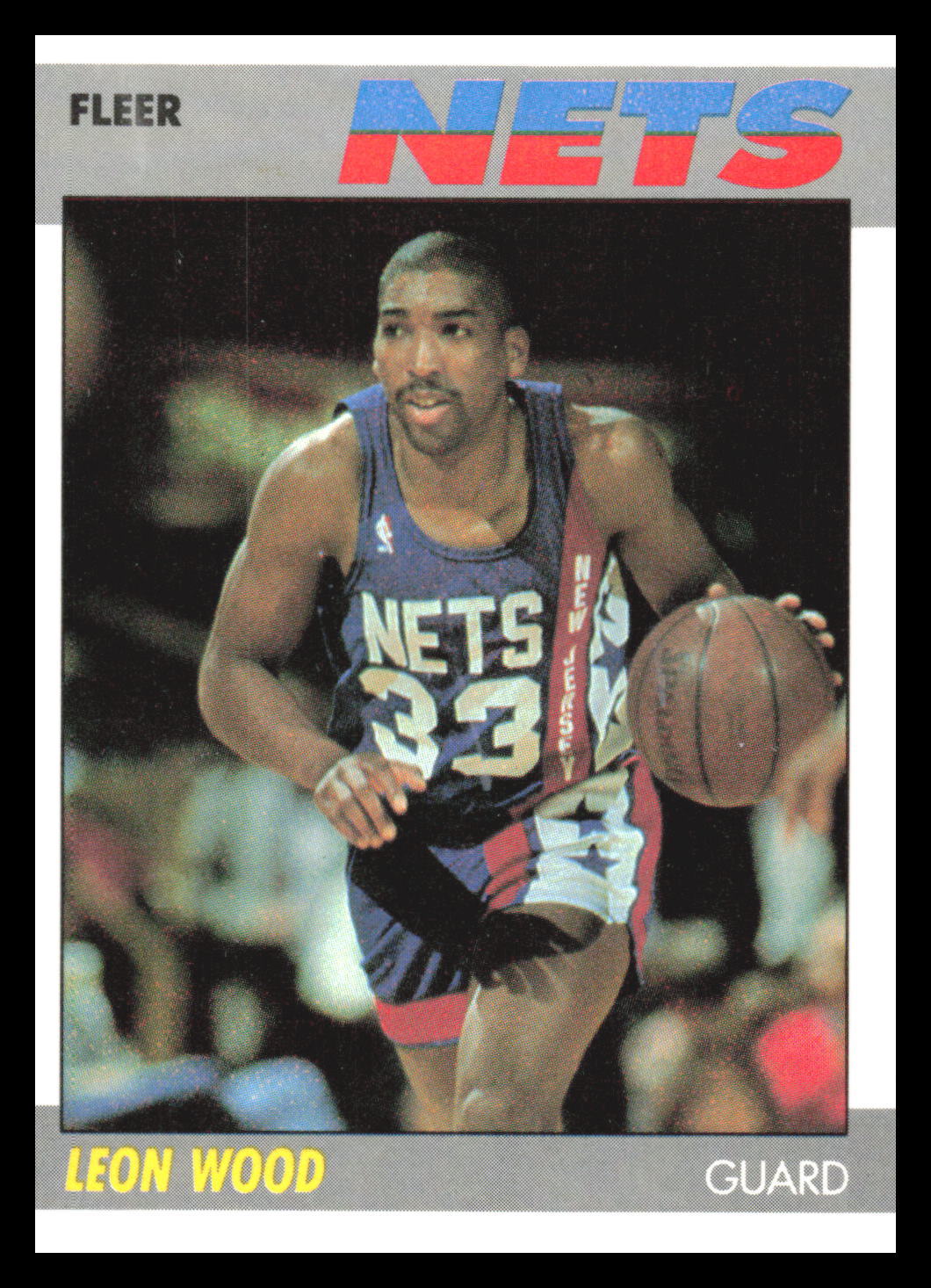 1987-88 Fleer Leon Wood #127 New Jersey Nets 5F