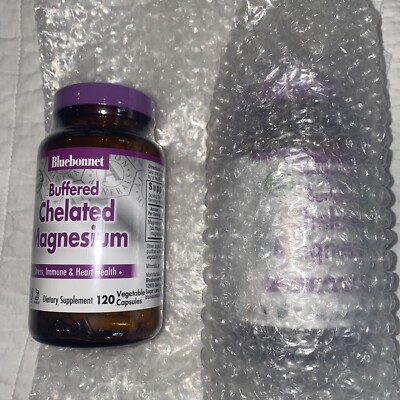 Bluebonnet Chelated Magnesium  New 2 Bottles 240 Capsules 
