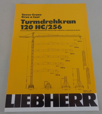 Data Sheet / Technical Description Liebherr Tower Crane 120HC/256 from 04/1988