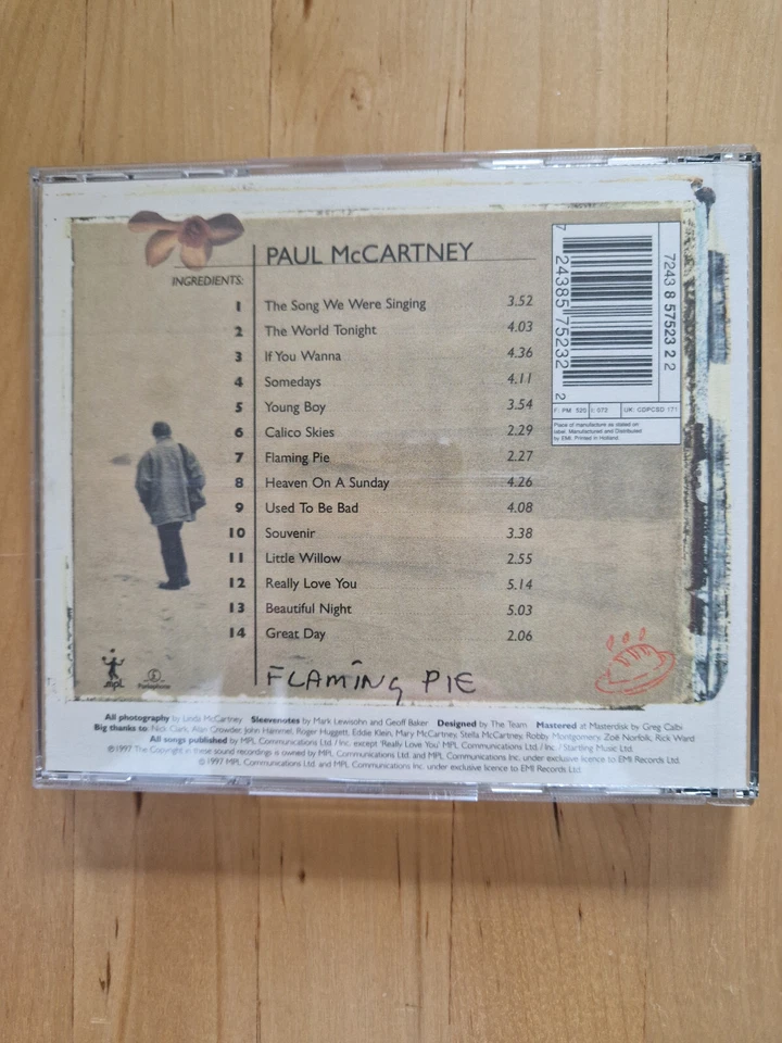 Paul McCartney: "FLAMING PIE" (CD von 1997 mit Young Boy, Calico Skies) neuw. - Bild 2 von 3