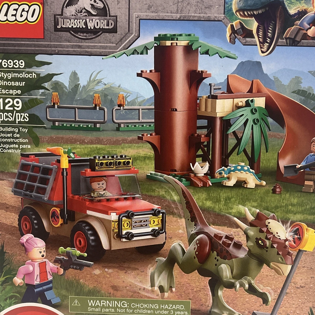 Lego 76939 jurassic world l'évasion du stygimoloch dinosaure jouet