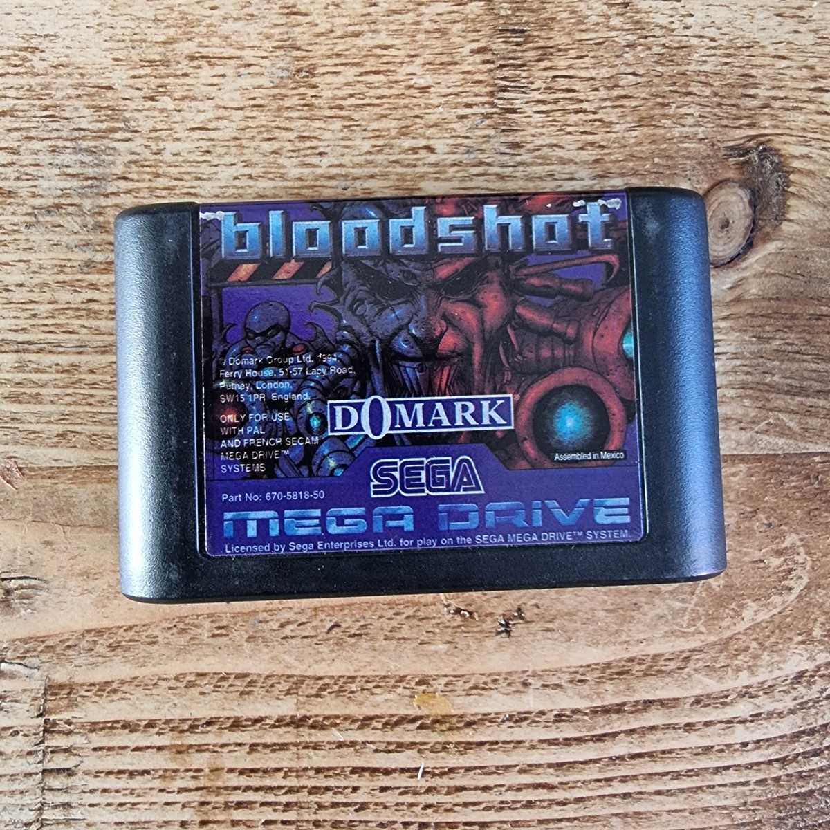 Jeu Bloodshot SEGA Megadrive - Version PAL Complète (boîte, Notice) - Très Bon état