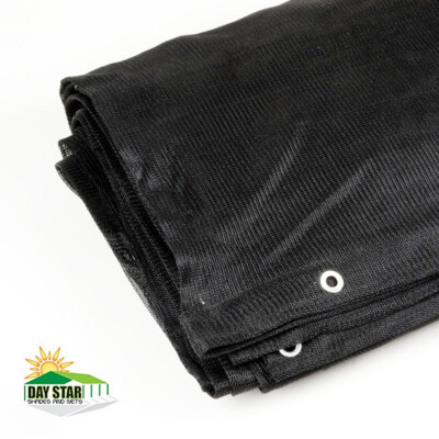 DAY STAR SHADES 5X16 (Black) HD Mesh Tarp Net Sun Shade Fence Screen Patio Canop