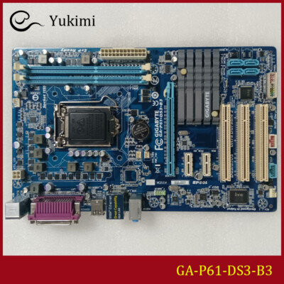 FOR GIGABYTE GA-P61-DS3-B3 LGA 1155 DDR3*2 16GB ATX Motherboard Test OK