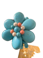 Beaded stone turquoise colored bracelet