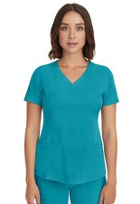 Healing Hands Scrubs HH Works Monica Top 2500 TEAL Teal Free Ship