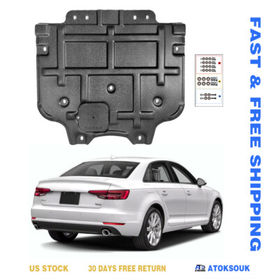 For Audi A4 Gearbox 2017-2024 Under Engine Splash Guards Front Engine Mud Flaps
