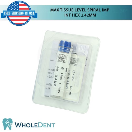 X1 MAX Titanium Dental Spiral Int Hex 2.42mm, Surface Treatment RBM - Picture 3 of 7