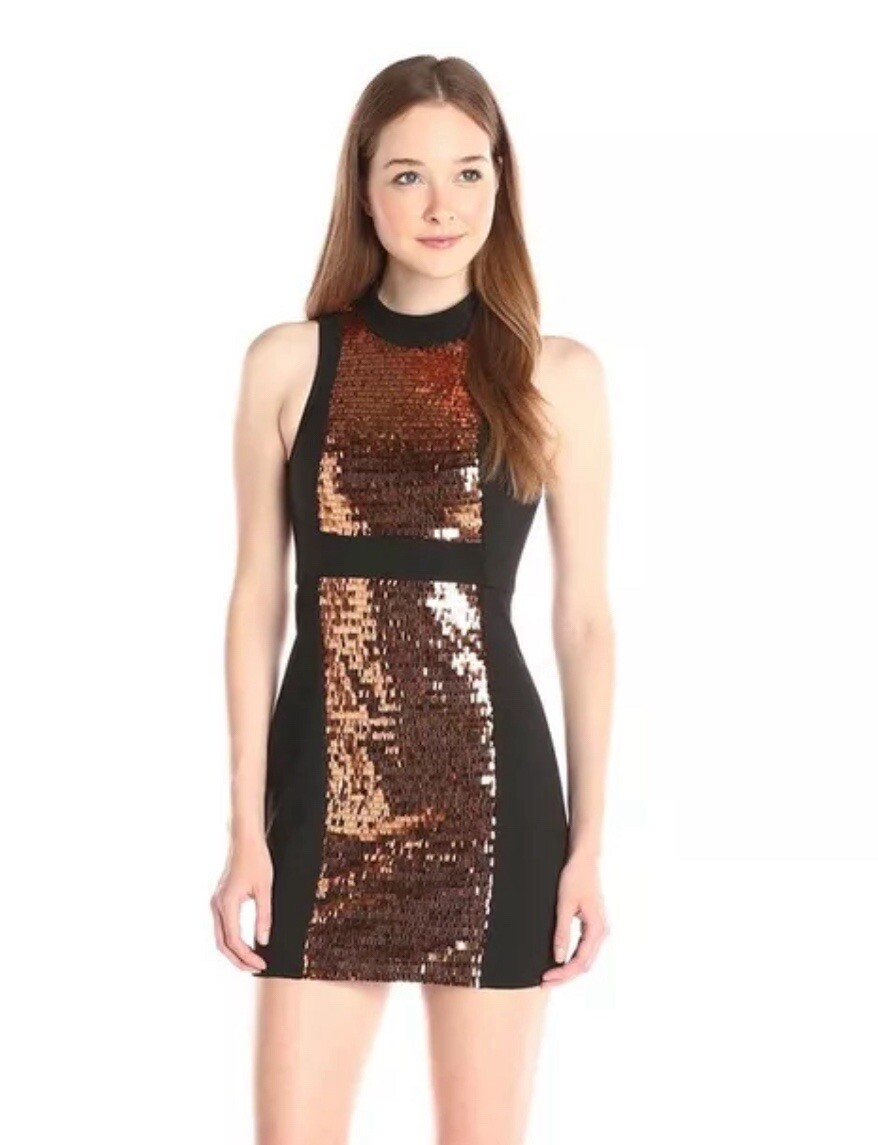 BCBGeneration Cooper sequined black Sheath Dress … - image 1