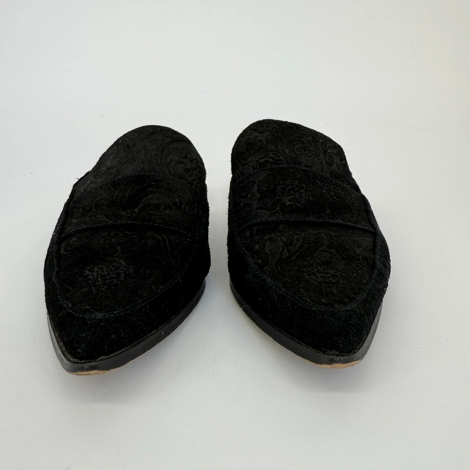 Vtg Charles David Mule Slides Size 8.5 Retro Suede Paisley 90s Regency Victorian - Image 3 of 4