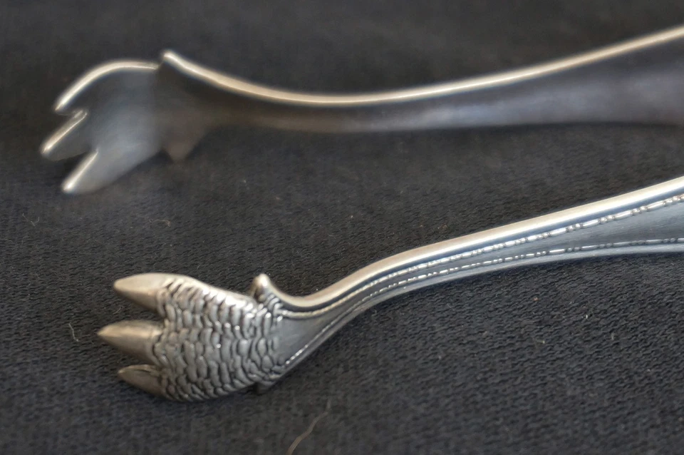Victorian Sterling CLAW FOOT SUGAR TONGS by MANCHESTER Mfg. Providence, RI - Image 3 of 4