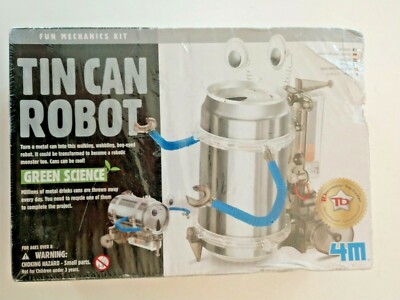 Tin Can Robot - 4M Green Science - Fun Mechanics Kit - New Sealed box has damage