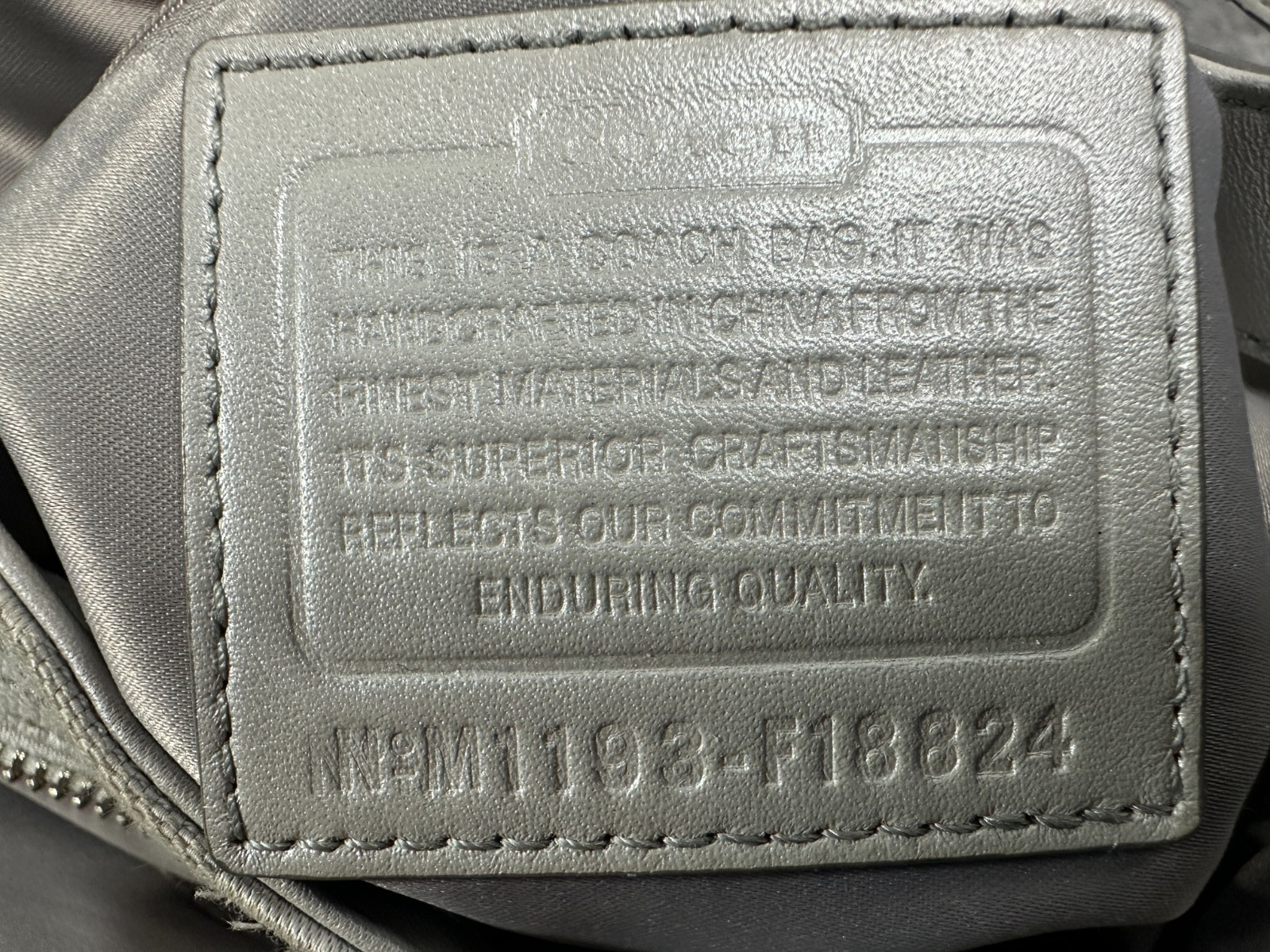 Coach Metallic Round Patchwork Canvas Leather 3 C… - image 5