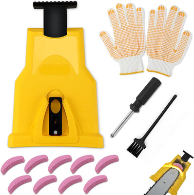 Tragbar Chain Saw Sharpener mit 9 Schleifsteinen Kettensäge Schärfgerät