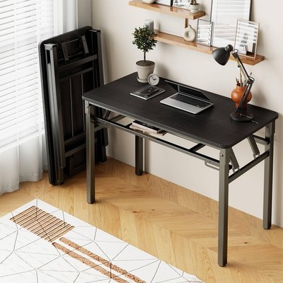 BYMECOST 31.5'' Folding Desk, No Assembly Computer Desk, Small Foldable Table ...