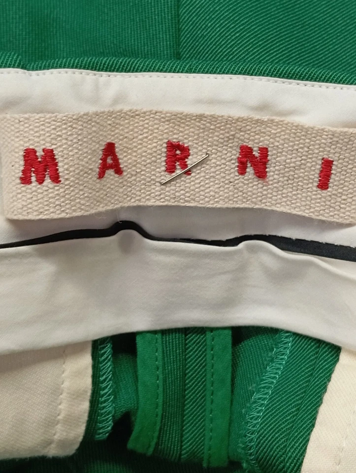 MARNI Pantalon de costume Dames Costume T EU 40 vert style décontracté - Photo 4/4