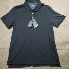 Chaps Golf Performance Mesh Polo Shirt Navy Blue Mens Medium Super Soft Sports