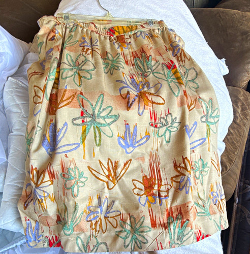 Donna Morgan Floral Silk A-Line Knee Length Skirt Size 10 Lined Zip Closure