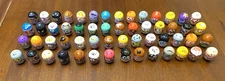 60 Mighty Beanz Lot Mixed Series Characters Toys Collection Bulk Some Duplicates