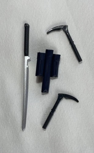 G.I. Joe Classified 51 Blue Ninja Sword w/ Scabbard  & Kamas Loose Accessories