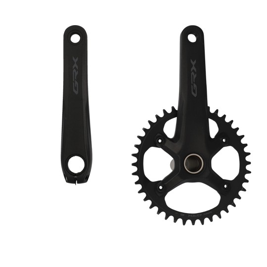 Shimano 12-speed road crankset, gravel GRX RX610 black 40t