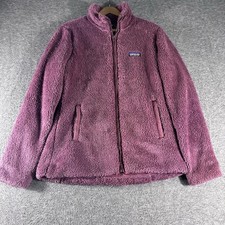 Patagonia Los Gatos Fleece Jacket Full Zip Pockets Women's SZ M Light Balsamic