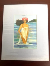 Vintage 1989 Hawaiian DIANA HANSEN-YOUNG FINE ART COLLECTIBLE MINI-PRINT