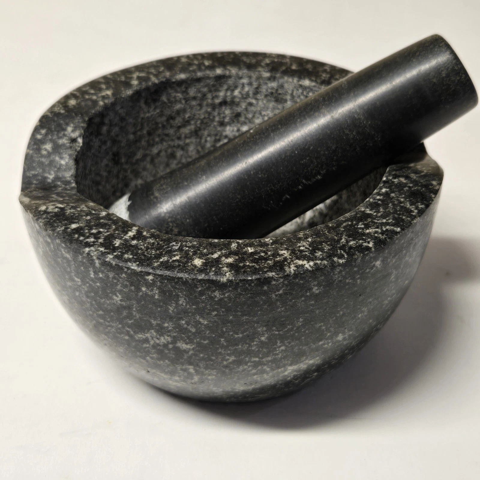 Gray Granite Stone Mortar & Pestle Set 5.5" x 3.25" (6 lbs)