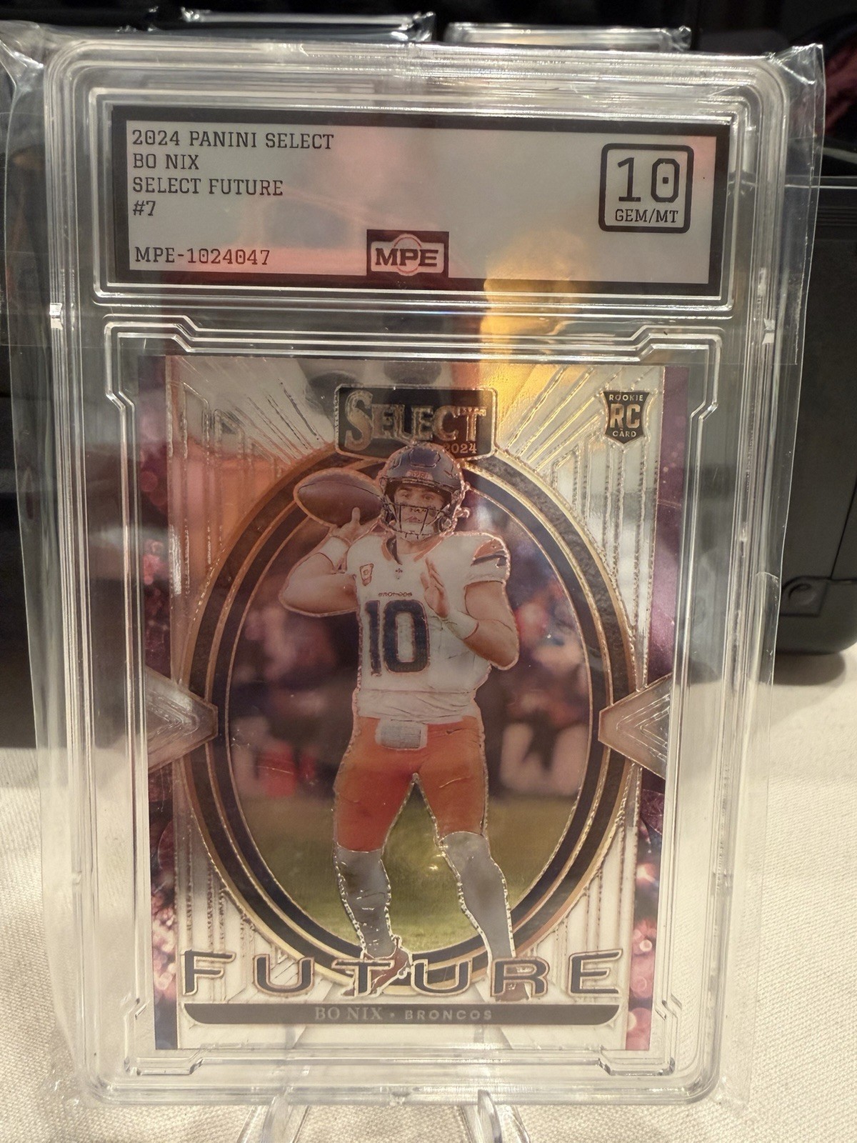 2024 Panini Select - Select Future Bo Nix #7 Silver Prizm (RC)