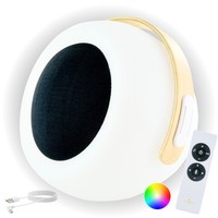 Tischleuchte Led Rgb Lampe Outdoor Lautsprecher Bluetooth Tragegriff IP44 Rund