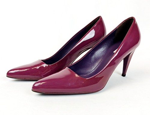 Prada - Women's Size US 9 - Magenta Pump Slip-on Stiletto high heels - E82125E - Picture 3 of 11