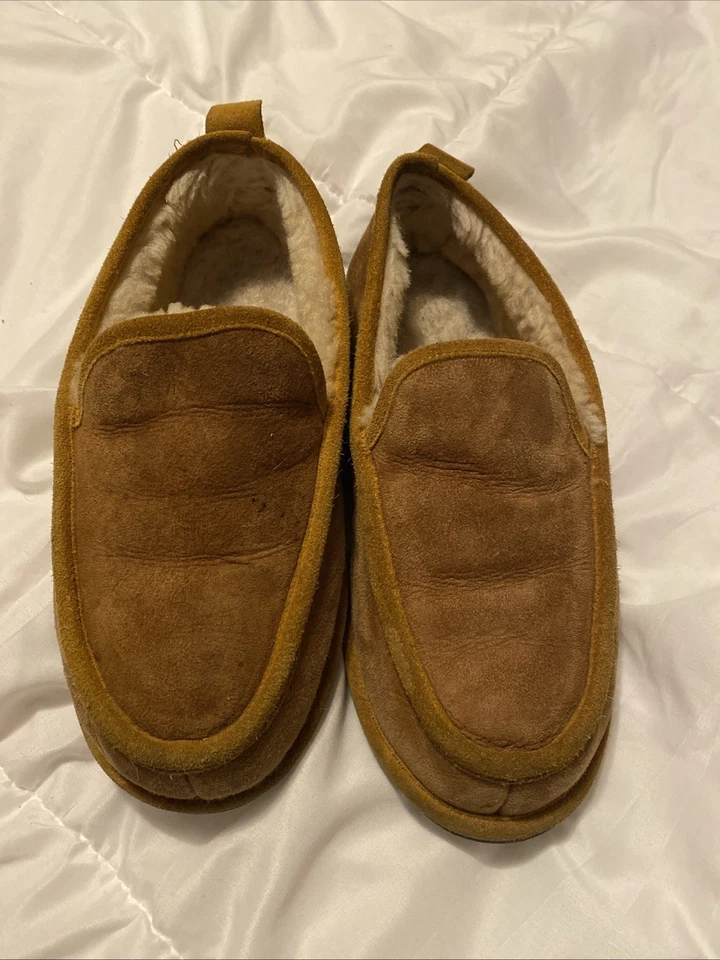 LL Bean Mens Chesnut Brown Slippers Indoor House Shoes Size 8 - Image 2 of 4