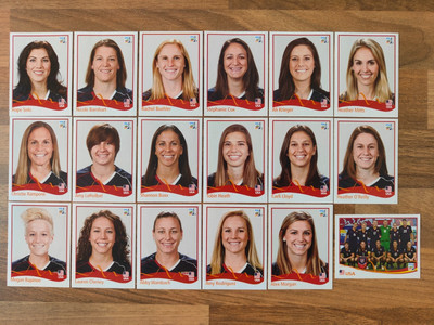 Panini Womens WM World Cup Germany 2011 Album Complete USA Team Rapinoe Morgan
