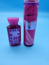 Bath Body Works Perfect in Pink Fragrance Mist 8 oz Body Wash 3 oz NEW Set