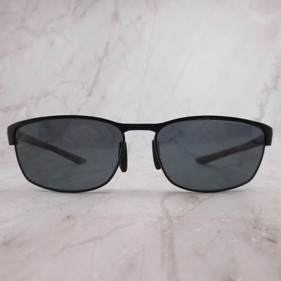 Nike Modern Metal Sunglasses Matte Black Rectangular Frame 58-15-140 010