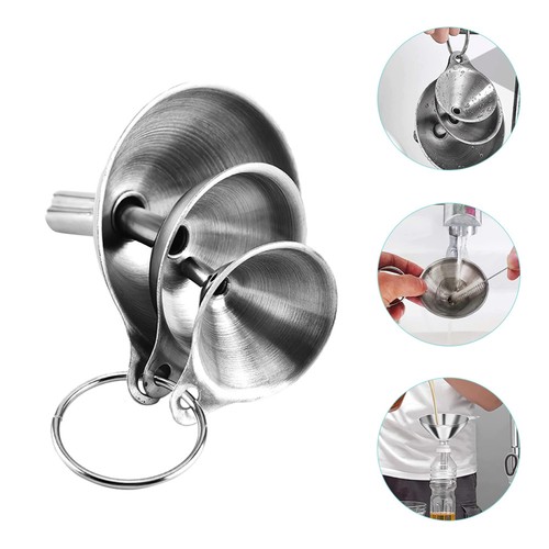 Stainless Steel Small Funnel Mini Metal Funnels Liquid for Filling Bottles - Picture 2 of 12